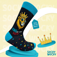 King of the House Lion Novelty Socks