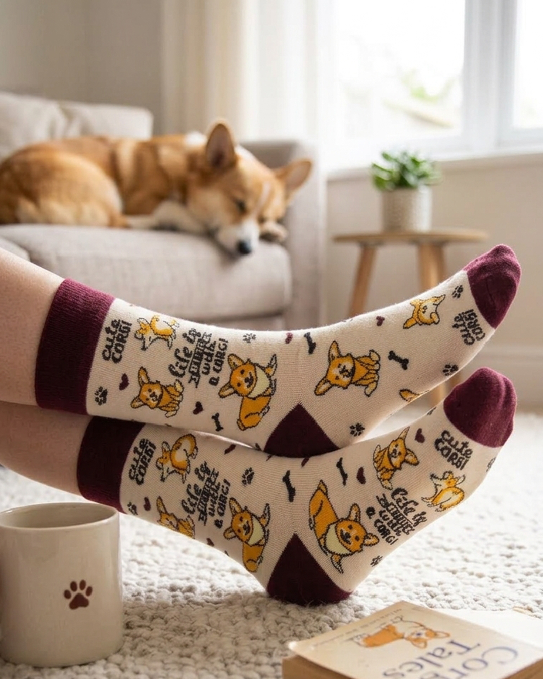 La vita è migliore con i calzini Corgi Serie Amanti dei Cani