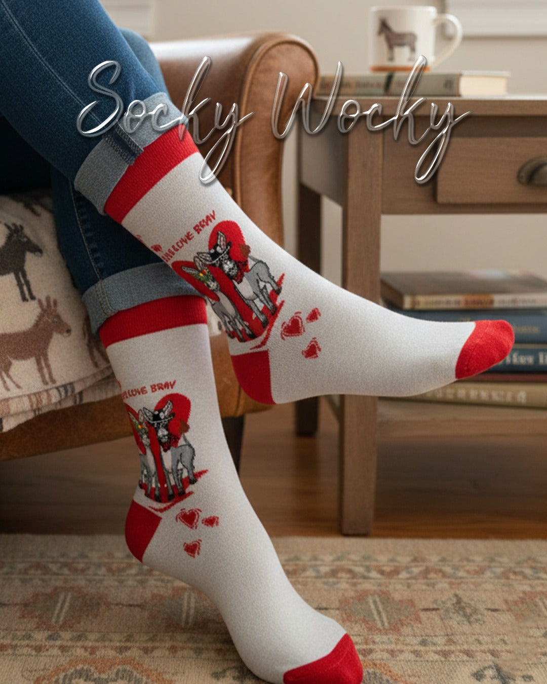 Live Love Bray Socks Animal Humor Series
