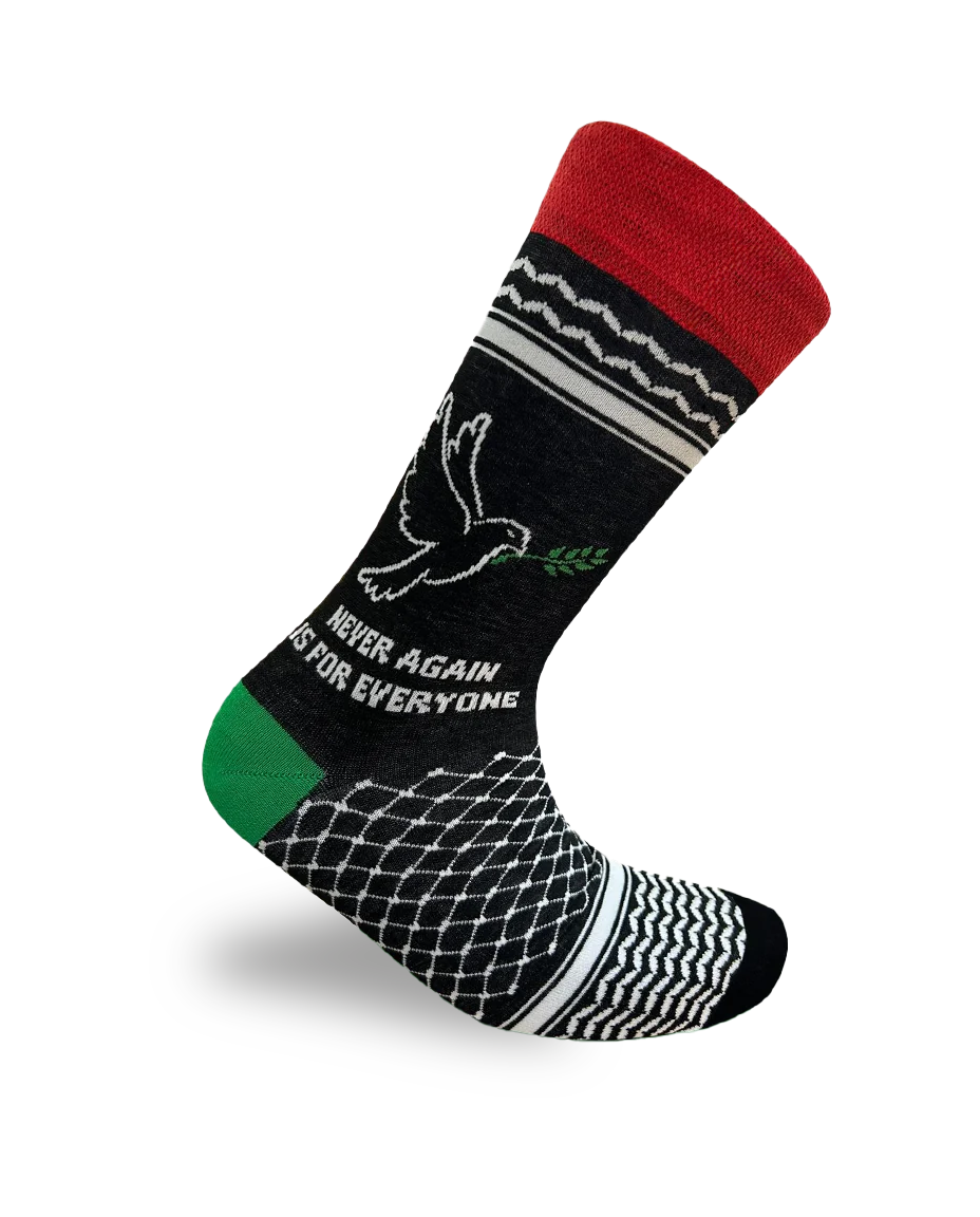 Never Again Socks Bold Statement Design