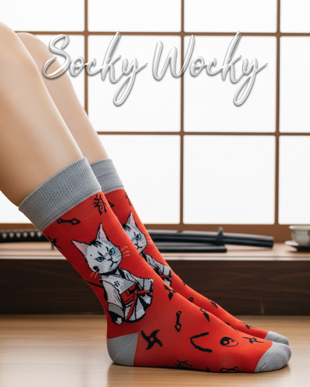 Ninja-Katzen-Socken – Schleichende Tierausgabe
