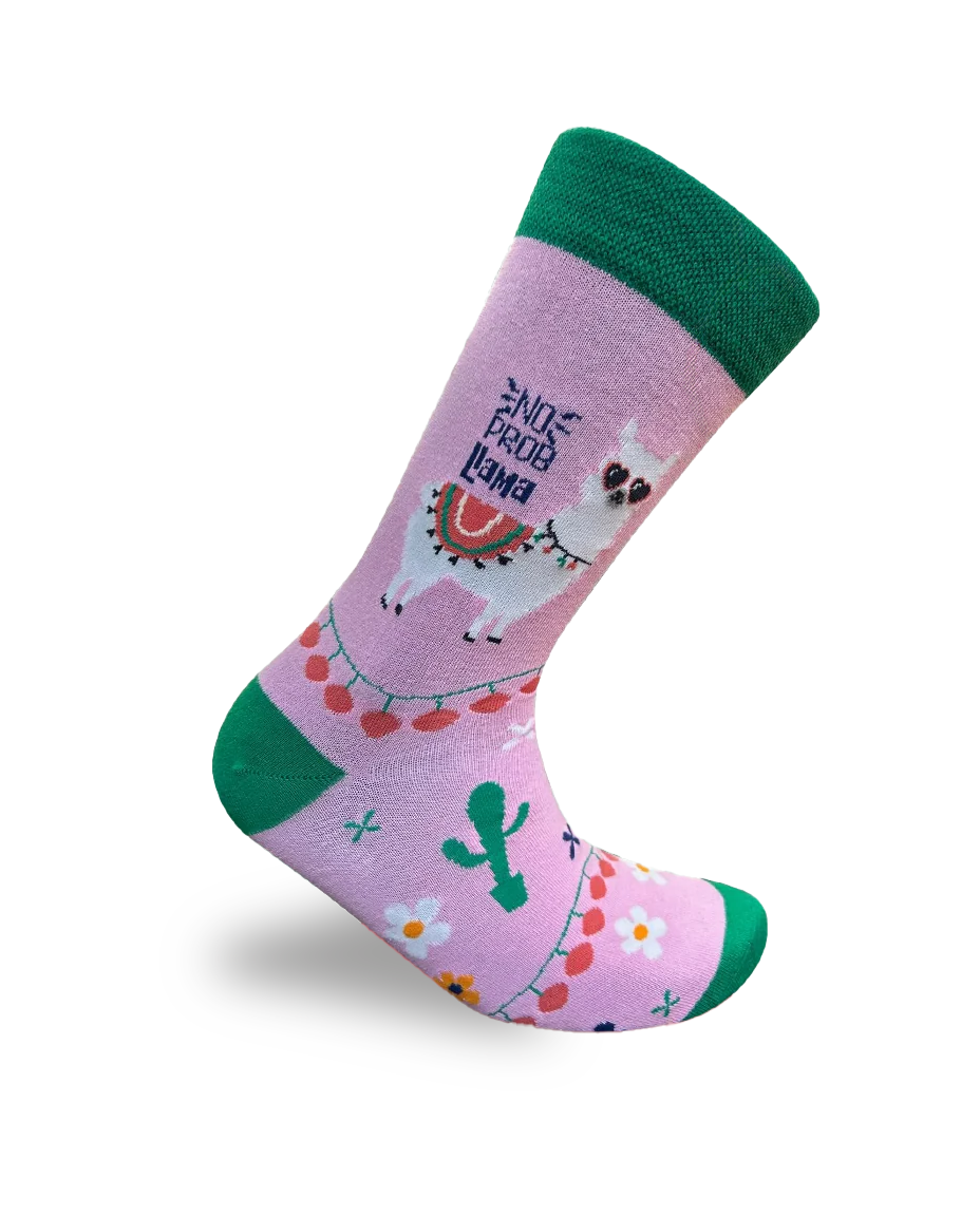 Chaussettes "No Prob Llama" Série Animaux Amusants