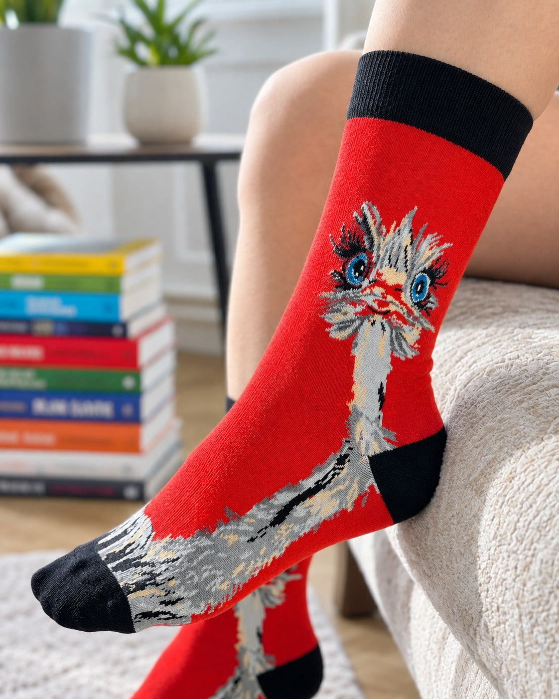 Straußsocken Safari Vogel Serie