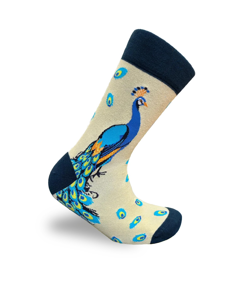Chaussettes Paon Série Oiseaux Exotiques