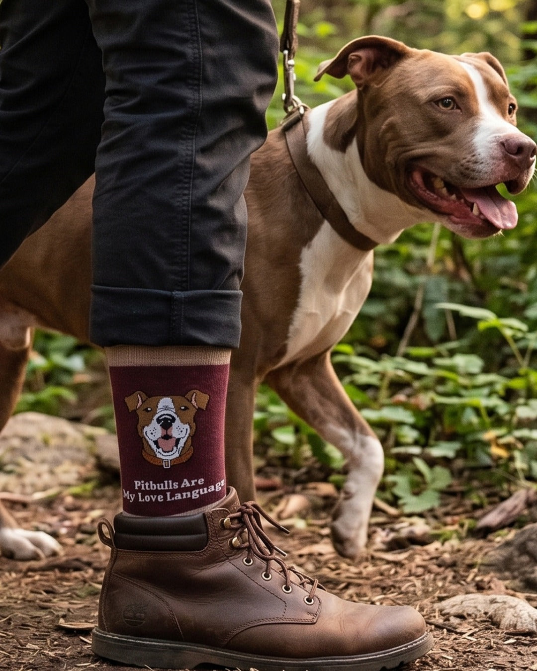 Pitbulls Are My Love Language Socks Dog Statement Edition