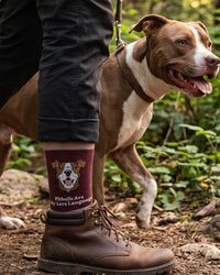 Pitbulls Are My Love Language Socks Dog Statement Edition