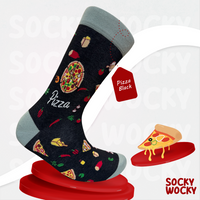 Pizza Black Socks