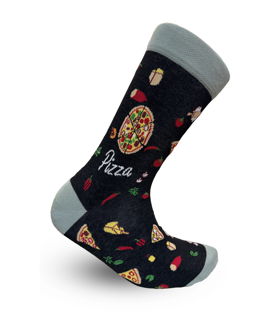Pizza Black Socks