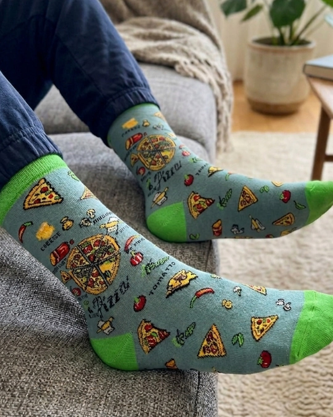Calzini Pizza Verde Serie Pizza Vegetale