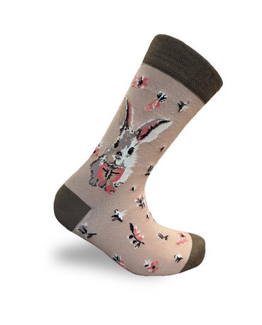 Kaninchen mit Fliege Socken Süßes Tierdesign