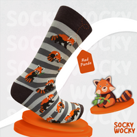 Red Panda Wildlife Socks Vibrant Animal Print