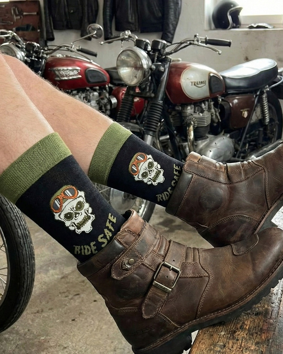 Ride Safe Socks Motorcycle Safety Edition