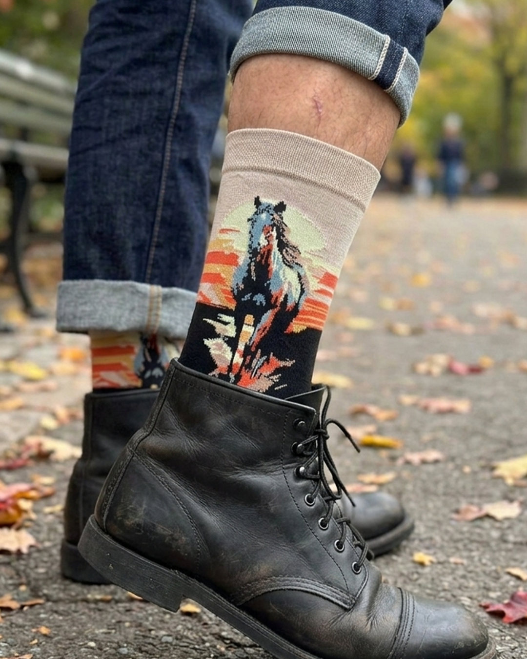 Running Horse Socks Equestrian Sport Edition