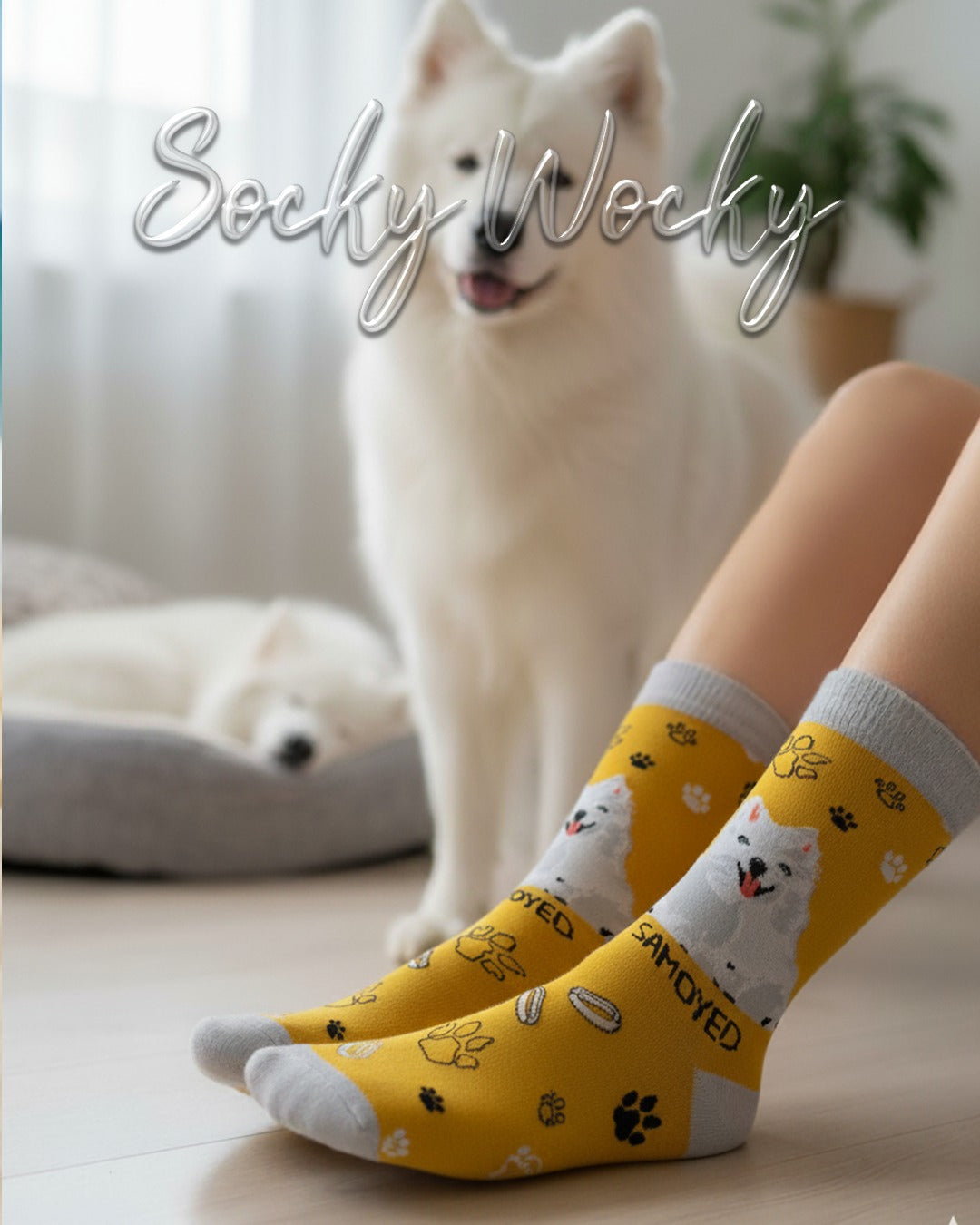 Samoyed Socks Snow Dog Series