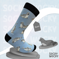 Cute Seal Animal Socks Breathable Cotton Blend