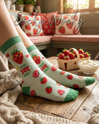 Calzini Fragola Serie Motivo Frutta