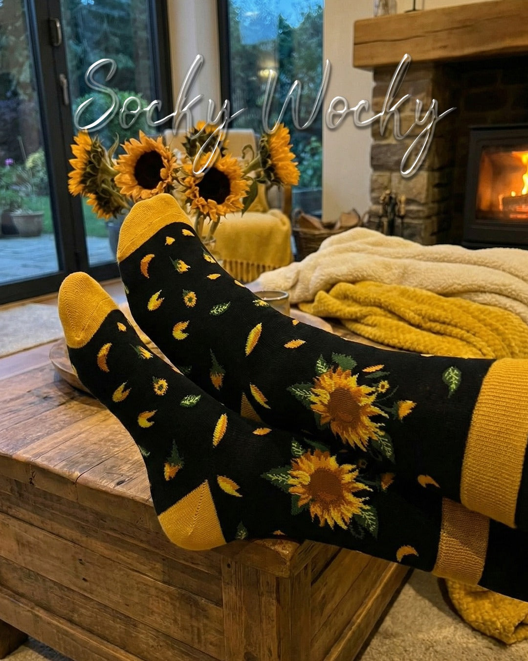 Sunflower Socks Floral Bright Series