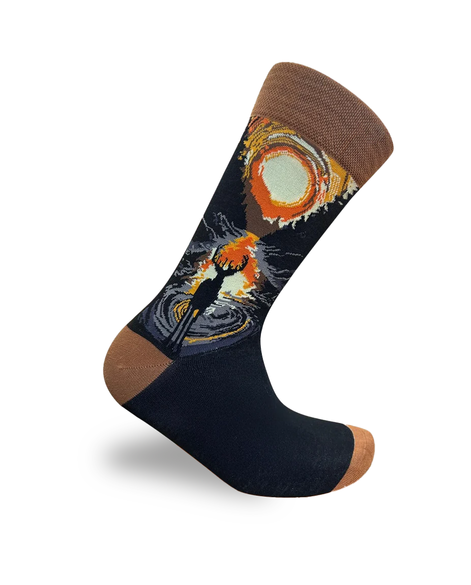 Chaussettes « Cerf Sauvage au Crépuscule » – Édition Scène Nature
