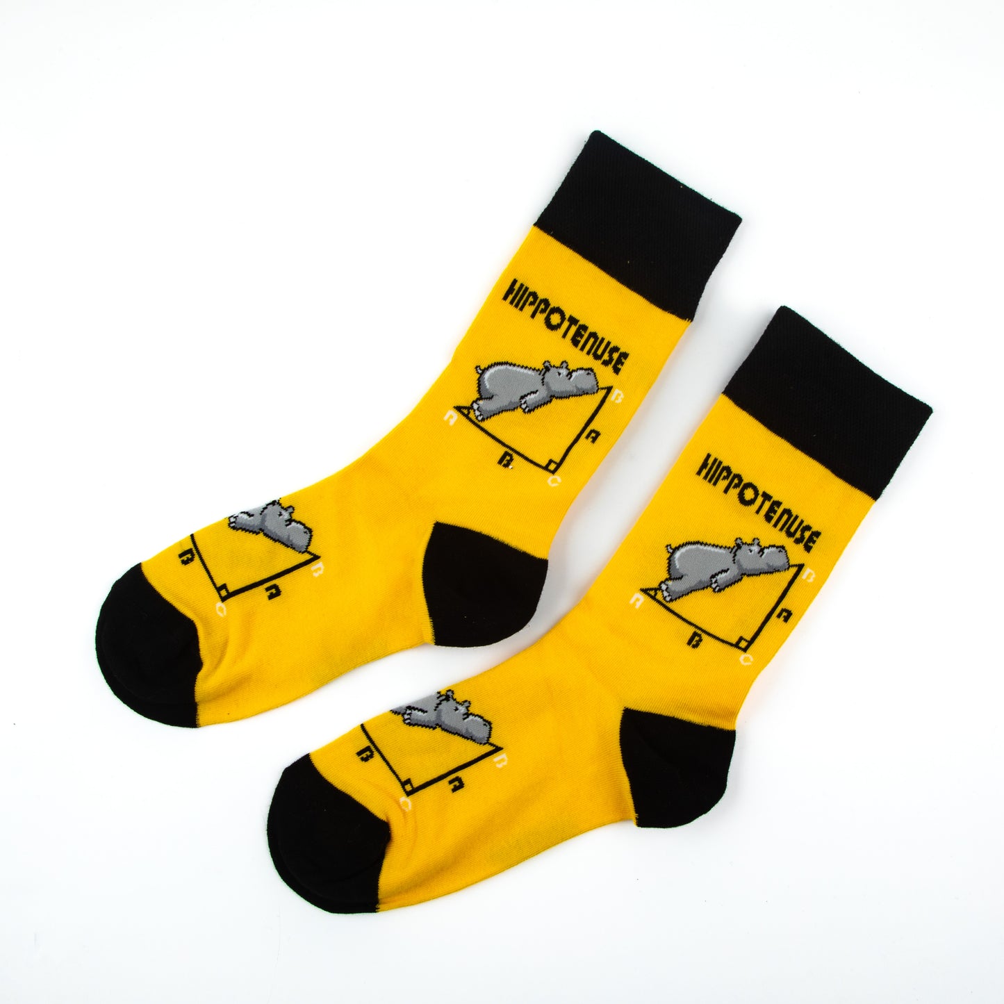 Hippotenuse Yellow Socks Geometric Math Edition