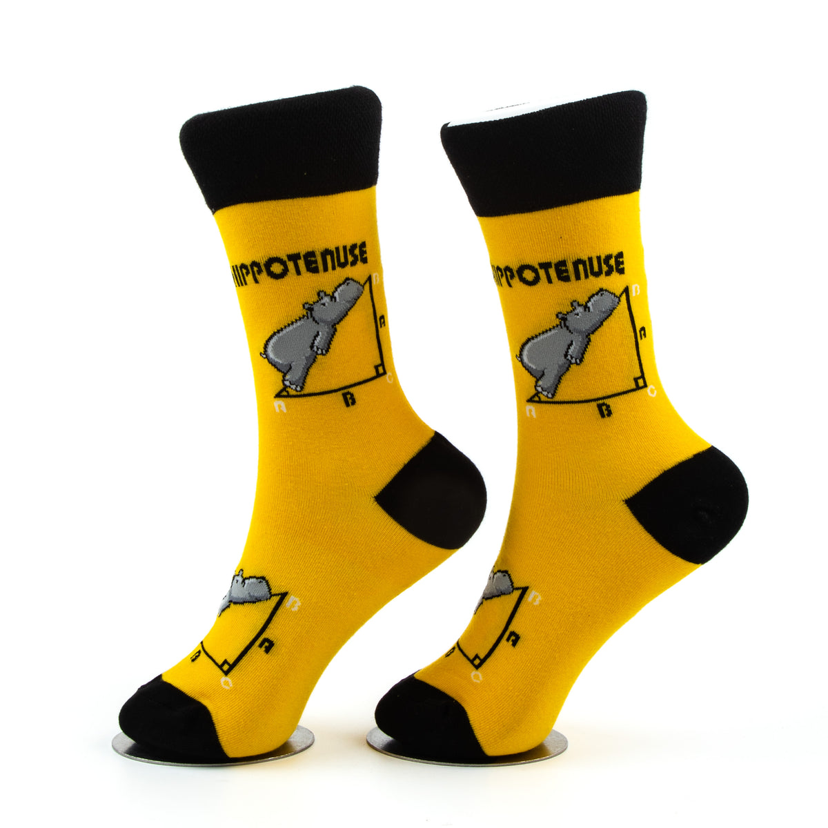 Hippotenuse Yellow Socks Geometric Math Edition