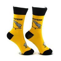 Hippotenuse Yellow Socks Geometric Math Edition