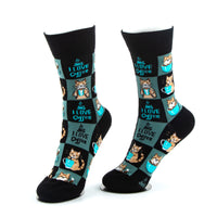I Love Coffee Socks Coffee & Cat Morning Ritual Series