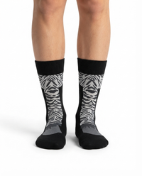 Calzini Gambette di Zebra Stile Safari a Strisce